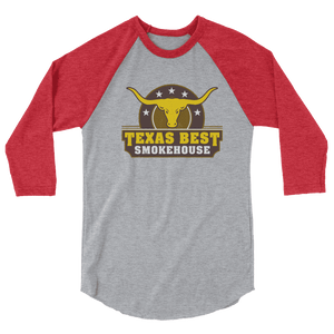 Texas Best Smokehouse 3/4 sleeve raglan shirt